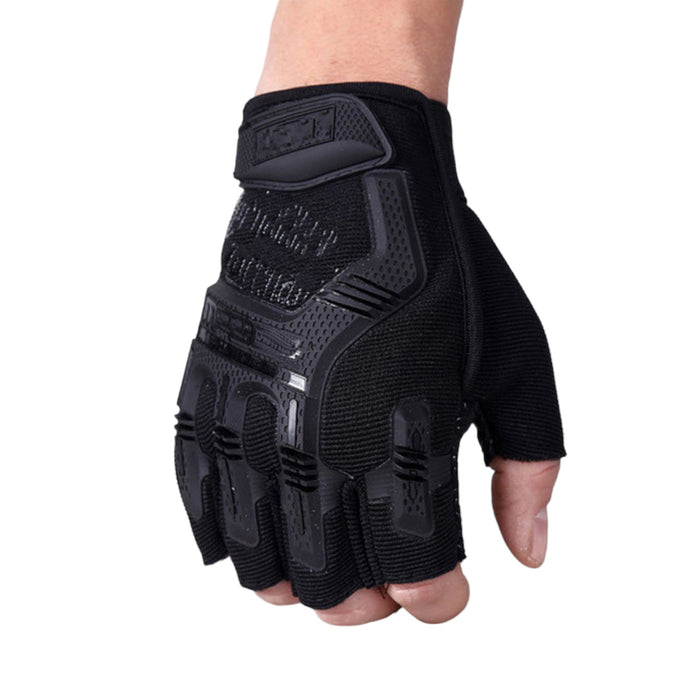 GUANTES CORTOS MODELO MILITAR NEGRO